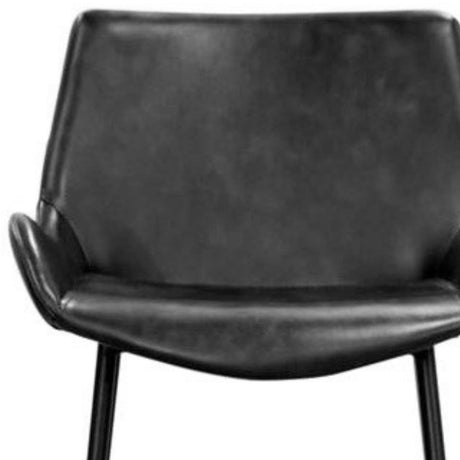Brando  Set of 6 PU Leather Upholstered Bar Chair Metal Leg Stool Vintage Grey