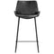 Brando  Set of 8 PU Leather Upholstered Bar Chair Metal Leg Stool Vintage Grey