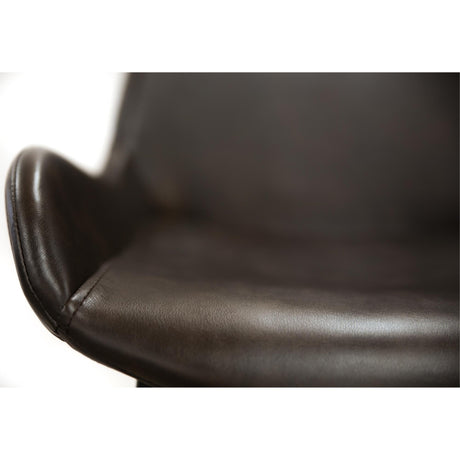 Brando  Set of 8 PU Leather Upholstered Bar Chair Metal Leg Stool - Brown