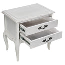 Alice Bedside Table 2 Drawers Storage Cabinet Side End Tables Distressed White