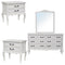 Alice 4pc Set 2 Bedside Dresser Mirror Storage Cabinet Table Distressed White
