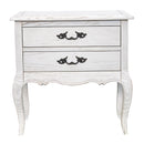 Alice 2pc Set Bedside 2 Drawers Storage Cabinet Side End Table Distressed White