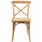 Aster Crossback Dining Chair Set of 8 Solid Birch Timber Wood Ratan Seat - Oak
