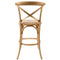 Aster Crossback Bar Stools Dining Chair Solid Birch Timber Rattan Seat - Oak