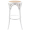 Aster 2pc Round Bar Stools Dining Stool Chair Solid Birch Wood Rattan Seat White