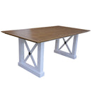Beechworth 7pc Dining Set 200cm Table 6 Chair Pine Wood Hampton Furniture - Grey