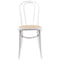 Azalea Arched Back Dining Chair 8 Set Solid Elm Timber Wood Rattan Seat - White