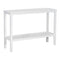 Jasmine Console Hallway Entry Table 110cm Mindi Timber Wood Rattan  - White