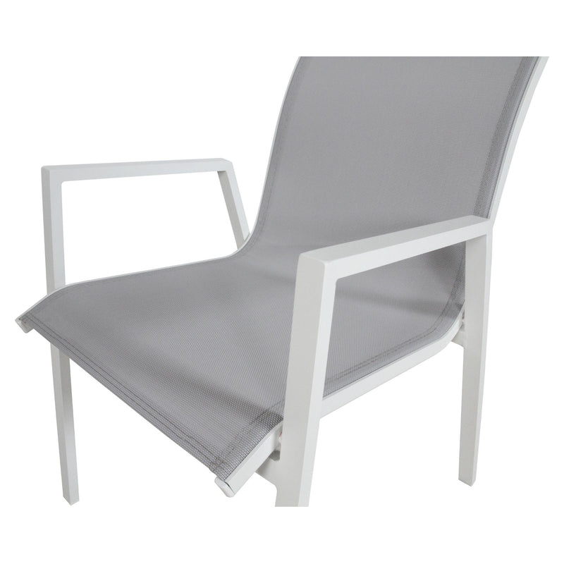 Iberia 8pc Set Aluminium Outdoor Dining Table Chair White