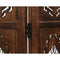 Iron Jali 4 Panel Room Divider Screen Privacy Shoji Timber Wood Stand - Burnt