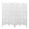 Iron Jali 4 Panel Room Divider Screen Privacy Shoji Timber Wood Stand - White