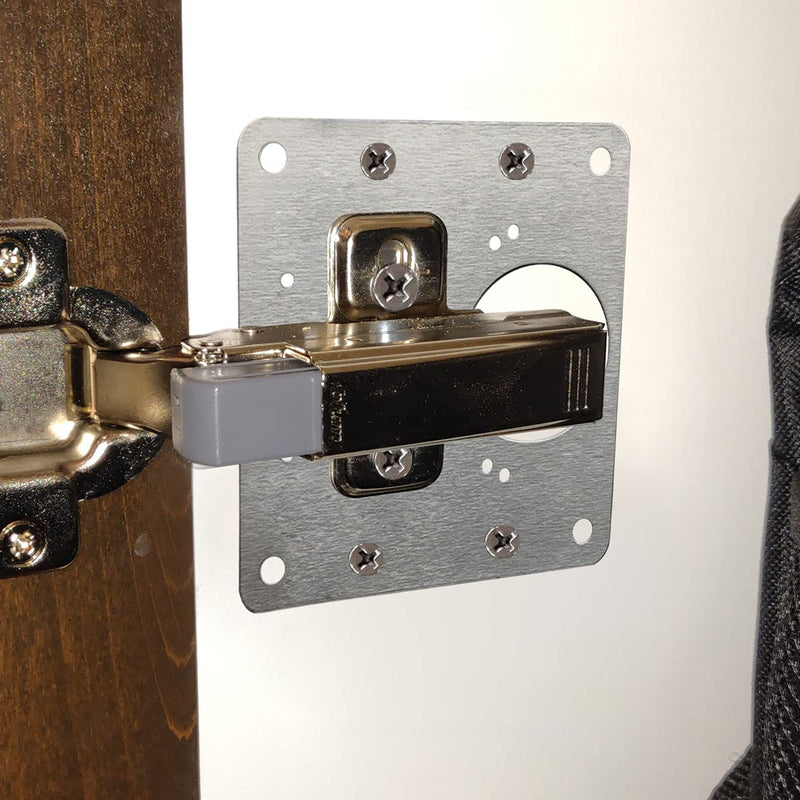 1 Pcs Kitchen Cupboard Door Cabinet Hinges Repair Plate Brackets Kit Fixing Screws
