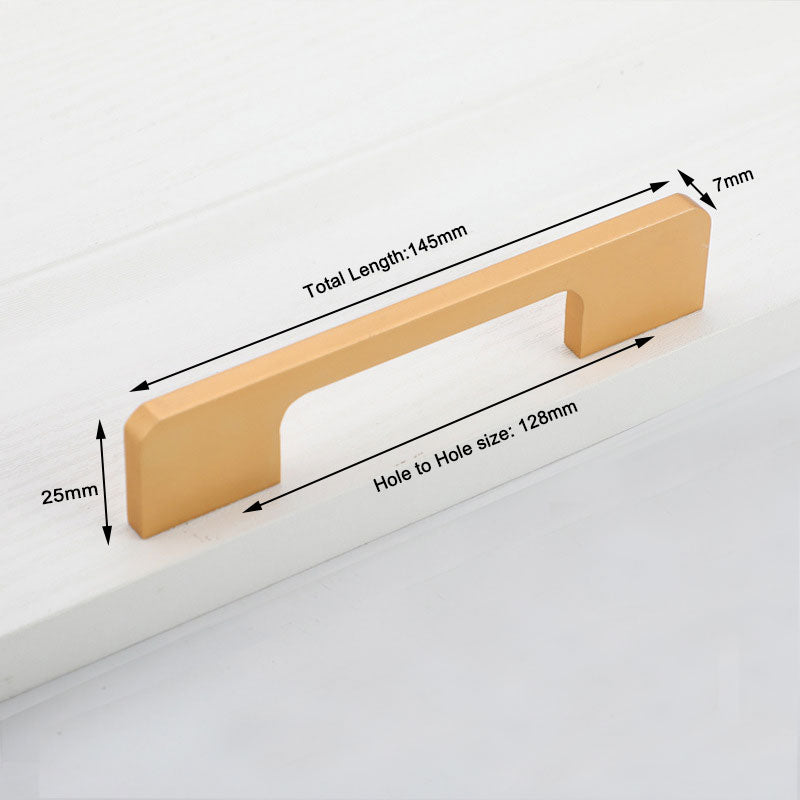 Slim Design Kitchen Cabinet Handles Drawer Bar Handle Pull Gold 128MM