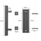 30cm Pull and Flush Barn Door Handle Square Handles set of Frosted Black Surface Square
