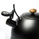 3 Liter Tea Whistling Kettle Stainless Steel Modern Whistling Tea Pot for Stovetop Black