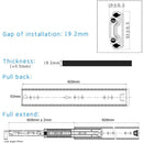 24in Pair 150KG Heavy Duty Drawer Slides Rails Runners Locking Ball Bearing