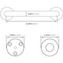 80cm Stainless Steel Handle for Shower Toilet Grab Bar Handle Bathroom Stairway Handrail Elderly Senior Assist