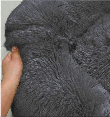 Soft Dog Bed Round Washable Plush Pet Kennel Cat Bed Mat Sofa Large 70cm