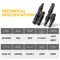 1 Pair 2 To 1 2 branch Waterproof T Branch Cable Connectors Solar PV Panel Connector Male & Female