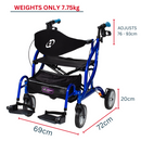 Fusion Side Folding Rollator and Transport Chair