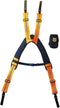 Tool Belt Suspenders with free Magnetic and Large Moveable Phone Holder, Pencil Holder, Adjustable Size Padded Suspenders