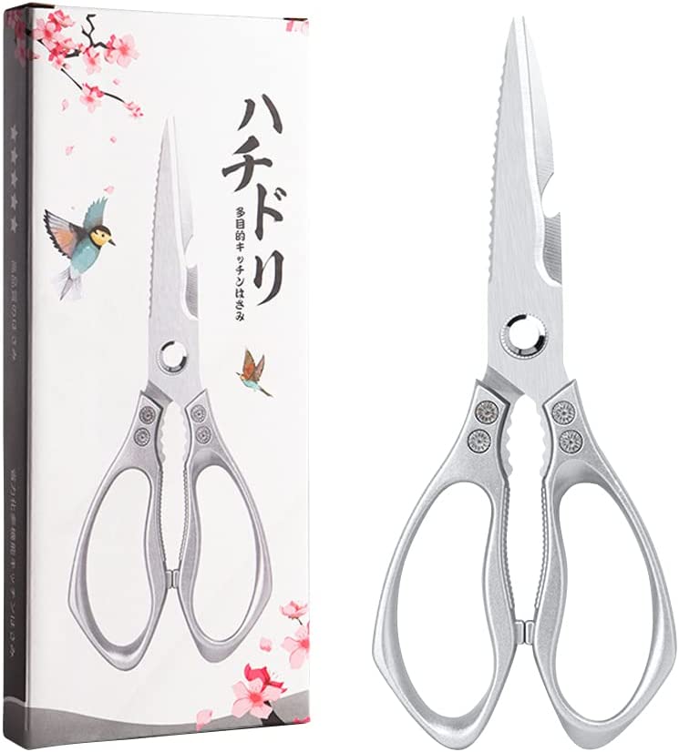 2 Sets Kitchen Shear, Heavy Duty Kitchen Scissor Sharp Stainless Steel, Food Cooking Scissor for Cutting Meat, Chicken, Vegetable and Fish, Bottle Opener