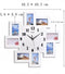 Multi Photo Frame Modern Wall Clock, White Color, Modern Design