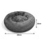 Pawfriends Dog Pet Cat Calming Bed Warm Plush Round Nest Comfy Sleeping Bed Dark Grey 100cm