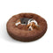 Pawfriends Pet Dog Bed Bedding Warm Plush Round Soft Dog Nest Light Coffee  XXL 120cm