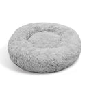 Pet Dog Bed Bedding Warm Plush Round Comfortable Dog Nest Light Grey M 70cm