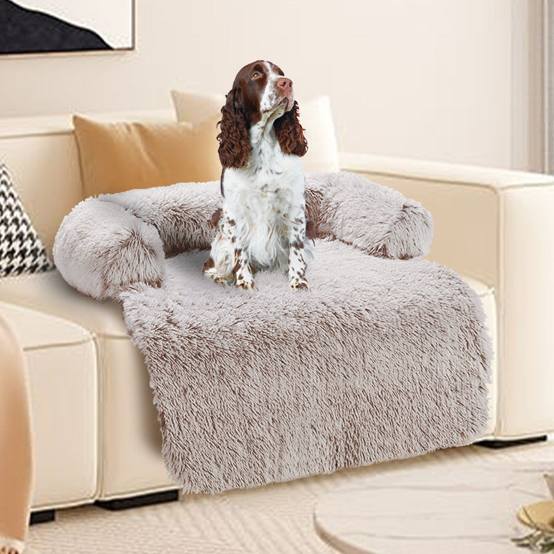 Pet Sofa Bed Dog Calming Sofa Cover Protector Cushion Plush Mat M