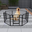 8 Panel Pet Dog Playpen Puppy Exercise Cage Enclosure Fence Foldable Play Pen L