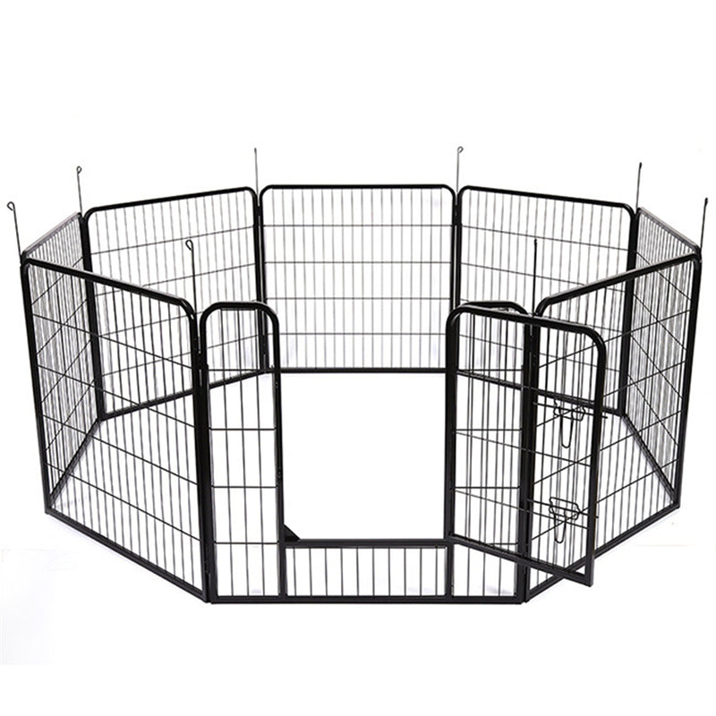 8 Panel Pet Dog Playpen Puppy Exercise Cage Enclosure Fence Foldable Play Pen L