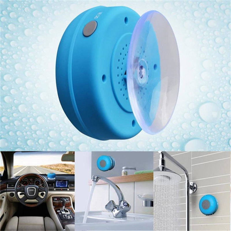 Mobax Mini Portable Large Suction Cup Bluetooth Speaker Stereo Music Outdoor Blue