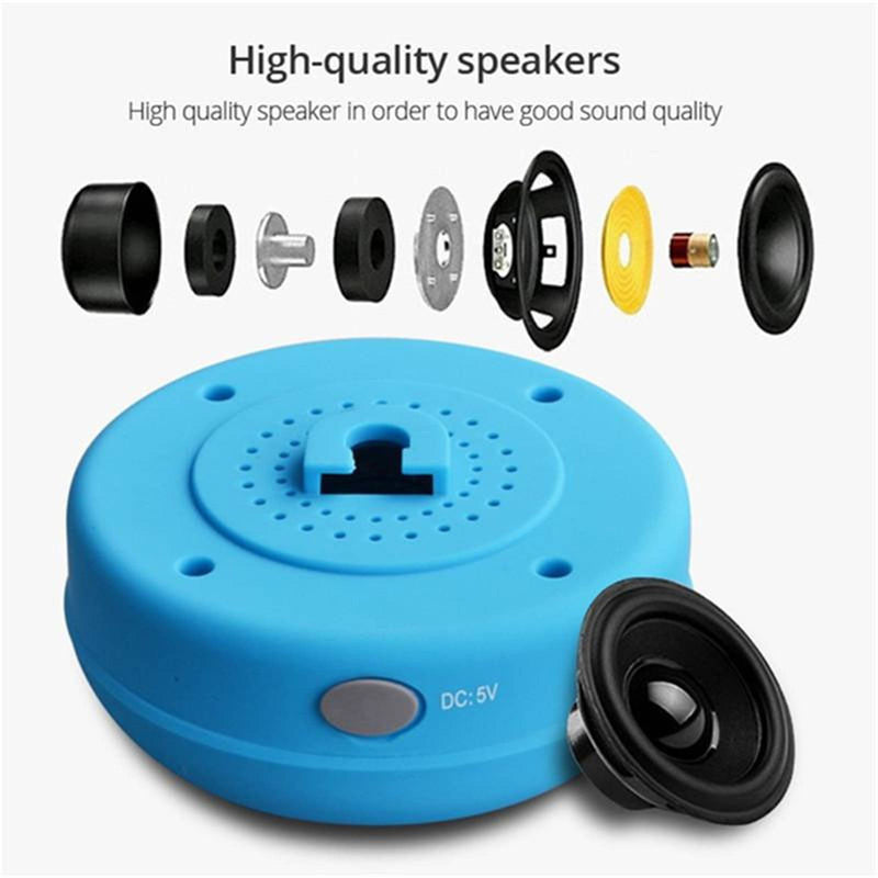 Mobax Mini Portable Large Suction Cup Bluetooth Speaker Stereo Music Outdoor Red