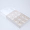 100 Pack of White Card Chocolate Sweet Soap Product Reatail Gift Box - 12 bay 4x4x3cm Compartments  - Clear Slide On Lid - 16x12x3cm