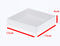 100 Pack of 15cm Square Invitation Coaster Favor Function product Presentation Cookie Biscuit Patisserie Gift Box - 4cm deep - White Card with Clear Slide On PVC Lid