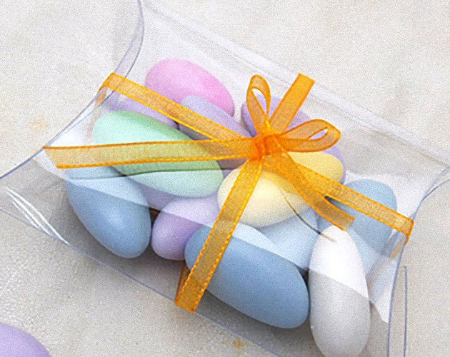 100 Pack of Pillow Rectangle Shaped Gift Box - Wedding or Product Bomboniere Jewelry Gift Party Favor Model Candy Chocolate Soap Box