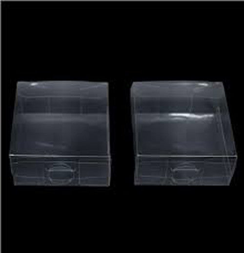 100 Pack of 15*15*4cm Clear PVC Plastic Folding Packaging Small rectangle/square Boxes for Wedding Jewelry Gift Party Favor Model Candy Chocolate Soap Box