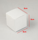 100 Pack of White 8x8x8cm Square Cube Card Gift Box - Folding Packaging Small rectangle/square Boxes for Wedding Jewelry Gift Party Favor Model Candy Chocolate Soap Box