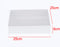 100 Pack of White Card Box - Clear Slide On Lid - 25 x 25 x 6cm - Large Beauty Product Gift Giving Hamper Tray Merch Fashion Cake Sweets Xmas