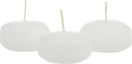 20 Pack of 8cm White Wax Floating Candles - wedding party home event decoration