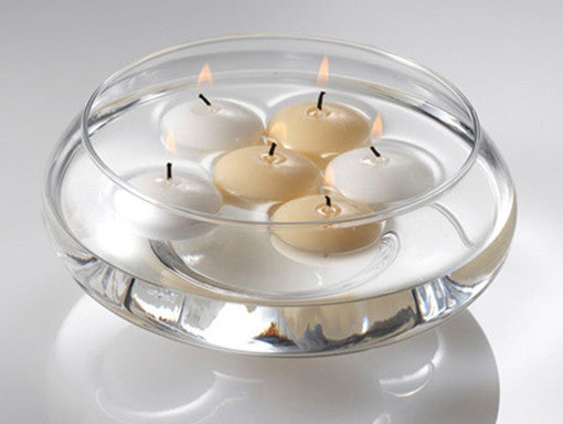 20 Pack of 6 Hour White Floating Candles - 5.8cm diameter - wedding party decoration
