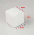 50 Pack of White 8x8x8cm Square Cube Card Gift Box - Folding Packaging Small rectangle/square Boxes for Wedding Jewelry Gift Party Favor Model Candy Chocolate Soap Box