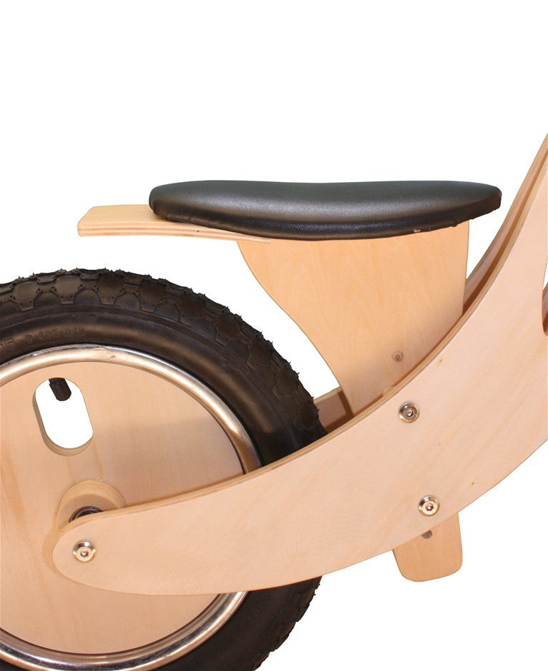 Wooden Balance Bike for Kids Toddler Child 2-6 yr Training Ride Bike Natural Wood with Hand  grip rubber tyres