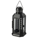 10 Pack of Black Metal Miners Lantern Summer Wedding Home Party Room Balconey Deck Decoration 21cm Tealight Candle