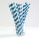 1000 Bulk Wholesale Pack Blue White Drinking Straws Biodegradable Eco Paper Birthday Party Event Bistro Bar Cafe Take Away