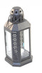 10 Pack of Dark Grey Metal Miners Lantern Summer Wedding Home Party Room Balconey Deck Decoration 21cm Tealight Candle