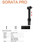 Satori Sorata Pro Internal Cable 30.9 Diameter 100mm Travel Mountain Bike Dropper