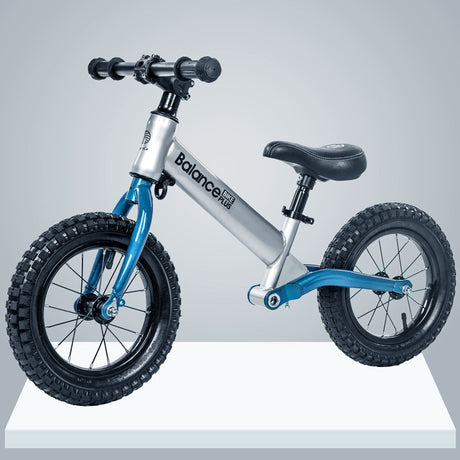 Bike Plus Kids Balance Bike Training Aluminium - Silver with Suspension - 12